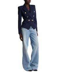 Balmain - Fitted Wool 6-Button Jacket - Lyst