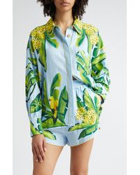 FARM Rio - Foliage Scarf Print Button-up Shirt - Lyst