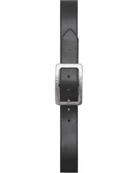 Mango - Square Buckle Textured Belt - Lyst