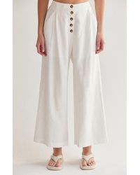 Crescent - High Waisted Wide Leg Culotte Pants - Lyst