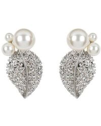 Jennifer Behr - Blanca Faux Pearl & Pavé Drop Earrings - Lyst