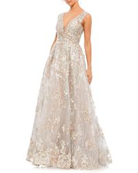 Mac Duggal - Illusion Embroidered Sequin Sleeveless Gown - Lyst