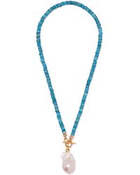 Lizzie Fortunato - Pearl Isle Beaded toggle Necklace - Lyst