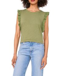 Two By Vince Camuto - Ruffle Eyelet Tank Top - Lyst