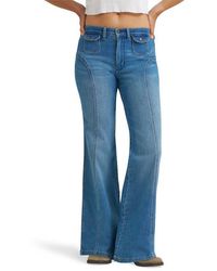 Wrangler - Seamed Patch Pocket Flare Jeans - Lyst