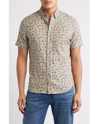 Rails - Carson Short Sleeve Stretch Linen Blend Button-Up Shirt - Lyst