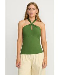 Lands' End - Slender Twist Front Halter Top - Lyst