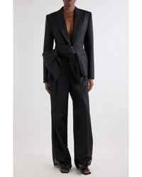 Givenchy - Bow Front Wool & Mohair Blazer - Lyst