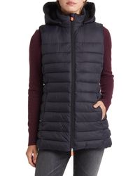 Save The Duck - Norah Hooded Insulated Recycled Nylon Puffer Vest - Lyst