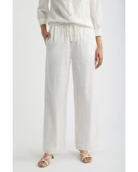 Bernardo - Embroidered Stripe Cotton Drawstring Pants - Lyst