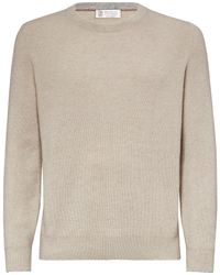 Brunello Cucinelli - English Rib Knit Sweater - Lyst