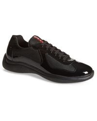 Prada - America's Cup Vernice Bike Low Top Sneaker - Lyst