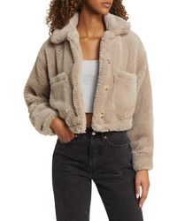Blank NYC - Faux Fur Crop Jacket - Lyst