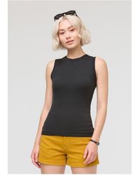 DUER - Ribbed Pima High Neck Tank - Lyst