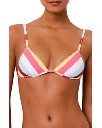 Solid & Striped - The Lulu Stripe Triangle Bikini Top - Lyst