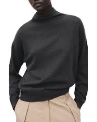 Mango - Draped Turtleneck Sweater - Lyst