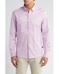 Stone Rose - Solid Drytouch Performance Button-up Shirt - Lyst