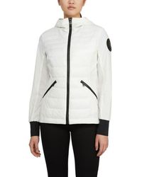 Pajar - Cressy Mixed Media Channel Quilted Stretch Puffer - Lyst