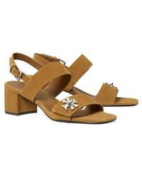 Tory Burch - T Lock Block Heel Sandal - Lyst