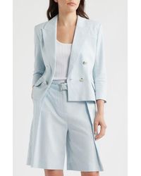 Halogen® - Double Breasted Crop Blazer - Lyst