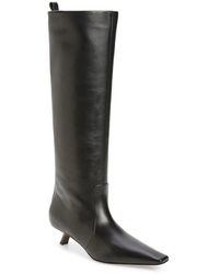 Brunello Cucinelli - Calfskin Kitten Heel Tall Boots - Lyst