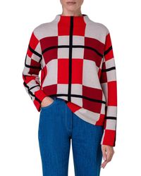 Akris Punto - Checkered Virgin Wool & Cashmere Sweater - Lyst