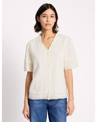 Albaray - Pintuck Sleeve Button Through Top - Lyst