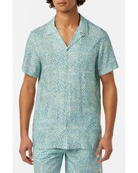 Scotch & Soda - Relaxed Fit Print Short Sleeve Button-Up Shirt - Lyst