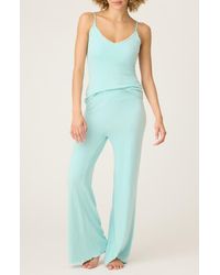 Pj Salvage - Lace Trim Double Brushed Pointelle Pajamas - Lyst