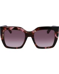 Longchamp - 53Mm Rectangular Sunglasses - Lyst