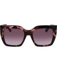 Longchamp - 53Mm Rectangular Sunglasses - Lyst