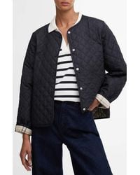 Barbour - Cashel Collarless Quilted Jacket - Lyst