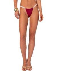 Edikted - Leanna Contrast String Bikini Bottoms - Lyst