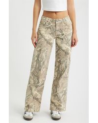 YMI - Britney Camo Low Rise Wide Leg Jeans - Lyst