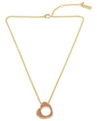 Kurt Geiger - Pavé Heart Pendant Necklace - Lyst