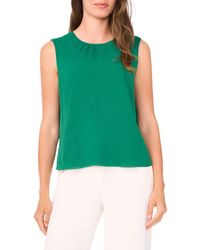 Halogen® - Gathered Neck Sleeveless Shell - Lyst