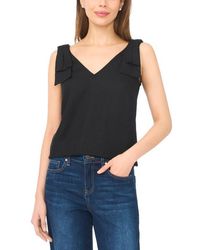 Cece - Bow Shoulder V-Neck Tank - Lyst