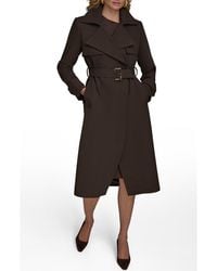 Donna Karan - Belted Long Raincoat - Lyst