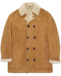 Fortela - Shearling Double Breasted Jacket - Lyst