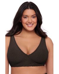 S3 - Novelty Texture Wrap Bralette Swim Top - Lyst