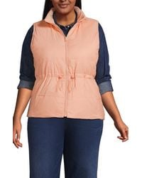 Lands' End - Plus Size Wanderweight Reversible Packable Down Vest - Lyst