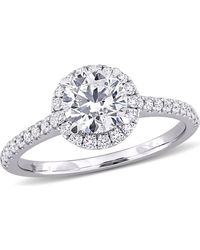 Julianna B - 1-1/3 Ctw Lab-Grown Diamond Halo Ring 14K - Lyst