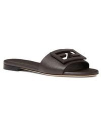 Fendi - Baguette Leather Slide Sandal - Lyst