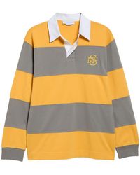 Stella McCartney - Embroidered Crest Colorblock Stripe Long Sleeve Rugby Polo - Lyst