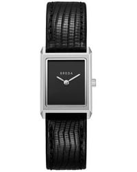 Breda - Small Virgil Leather Strap Tank Watch, 20Mm X 26Mm - Lyst
