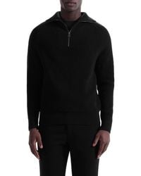 Bugatchi - Merino Wool & Cotton Quarter Zip Pullover - Lyst