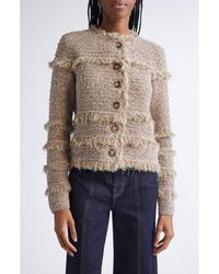 Ulla Johnson - Gita Fringe Detail Metallic Tweed Jacket - Lyst