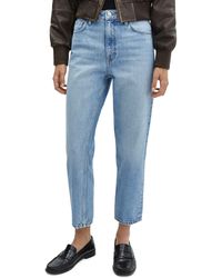 Mango - High Waist Ankle Tapered Mom Jeans - Lyst