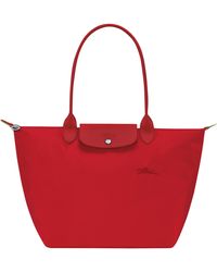 Longchamp - Le Pliage Green Recycled Canvas Large Shoulder Tote - Lyst
