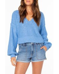 Roxy - Study Hall V-Neck Sweater - Lyst